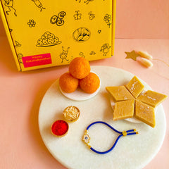 Evil Eye Hamsa Rakhi Hamper - SweeDesi