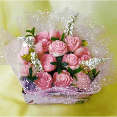 Scented Soy Wax Flower Square Bouquet