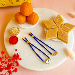 Bandhan Bhai-Bhabhi Evil Eye Rakhi Set - SweeDesi