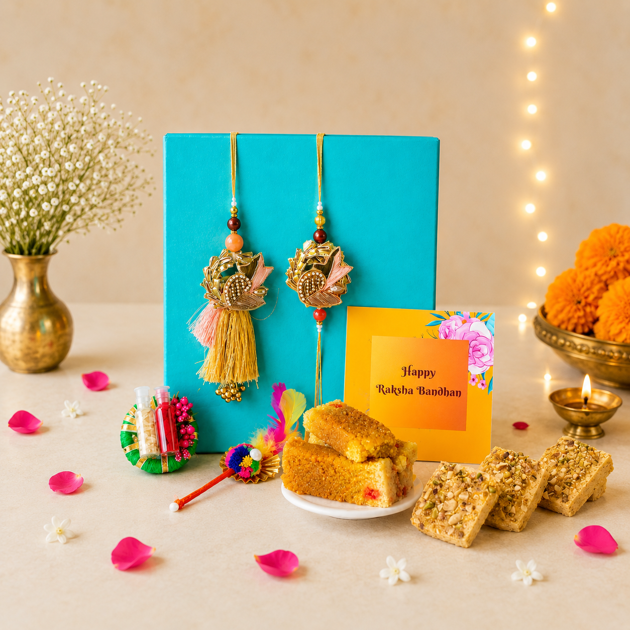 Bandhan Bhai-Bhabhi Rakhi Hamper 7 - SweeDesi