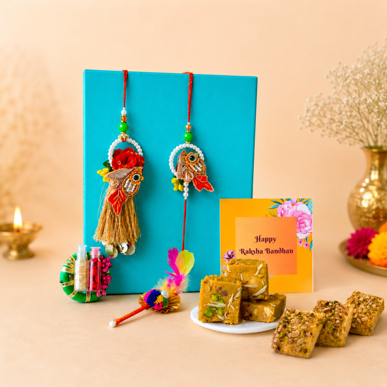 Bandhan Bhai-Bhabhi Rakhi Hamper 9 - SweeDesi