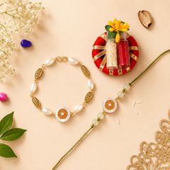 Bandhan Bhai - Bhabhi Pearl Rakhi - SweeDesi