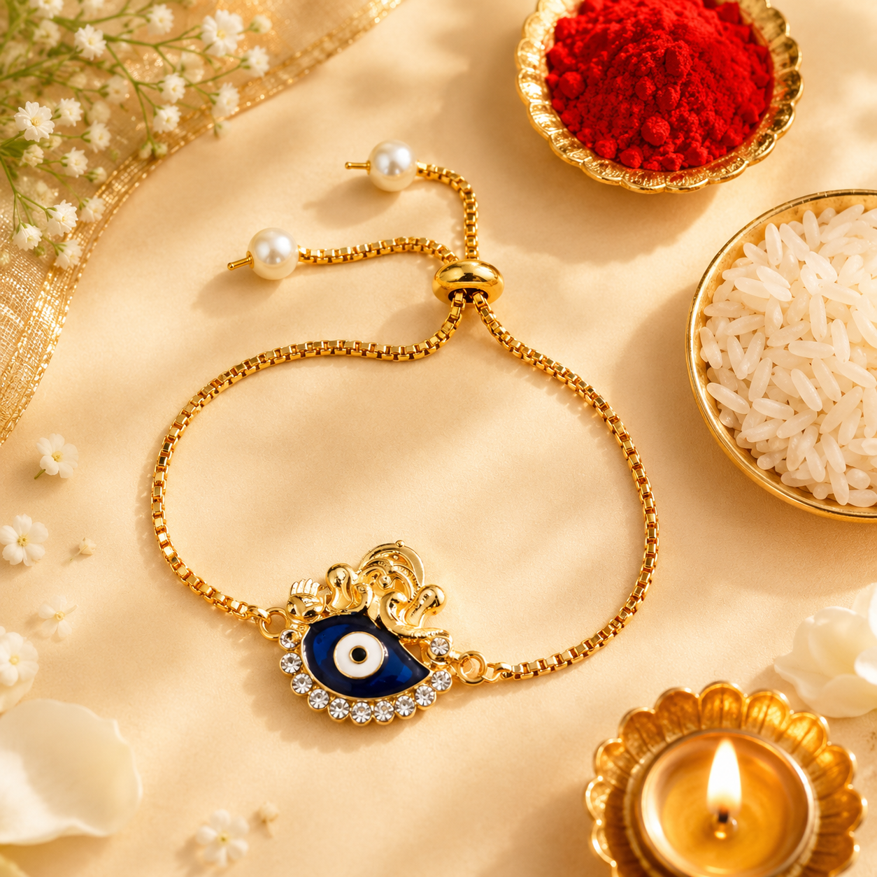 Evil Eye Ganesh Rakhi - SweeDesi