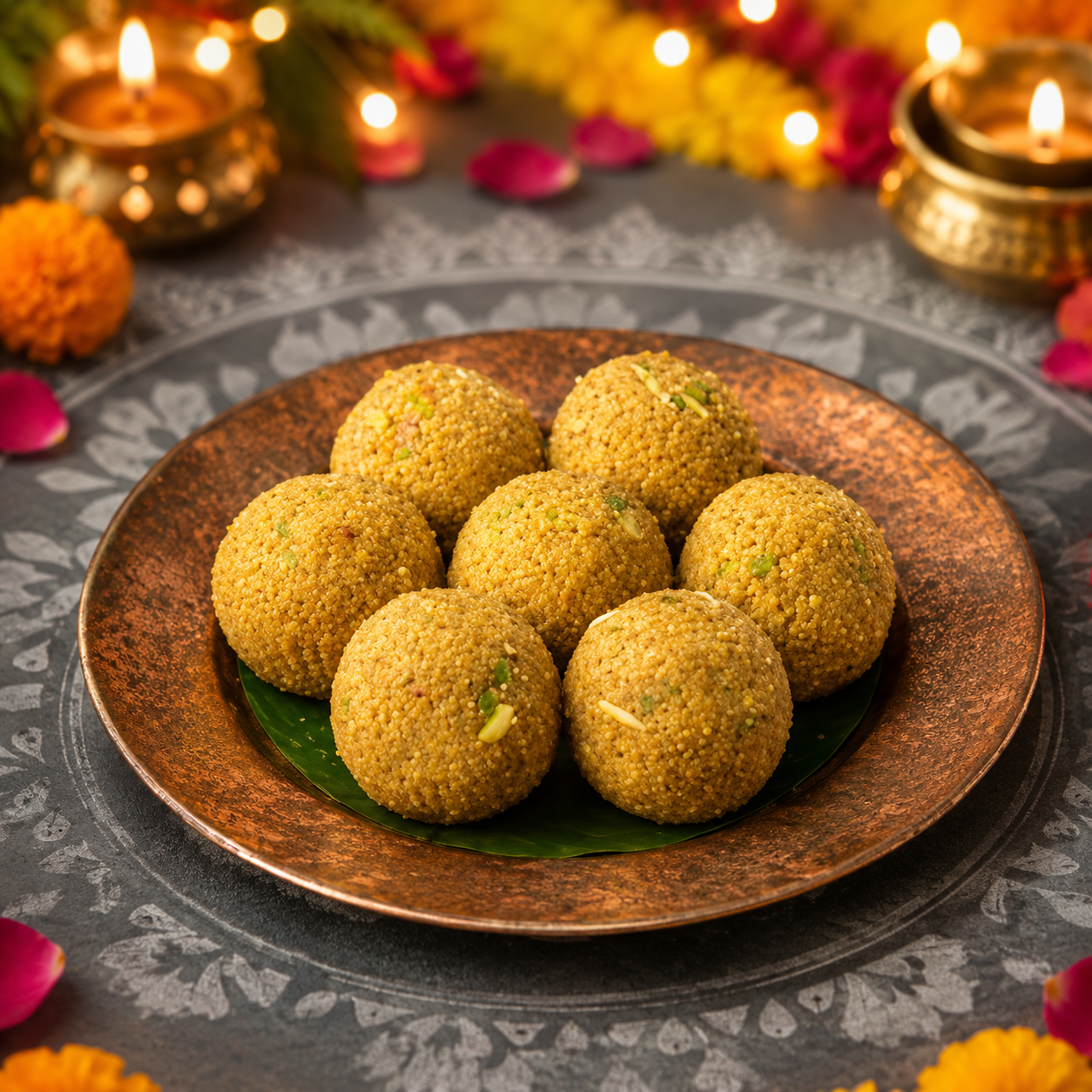 Besan Churma Laddu -500gm - SweeDesi