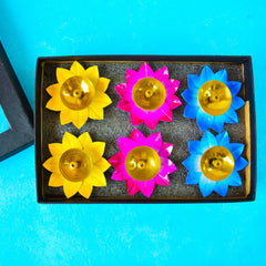 Brass Multicolor Diya available online at SweeDesi