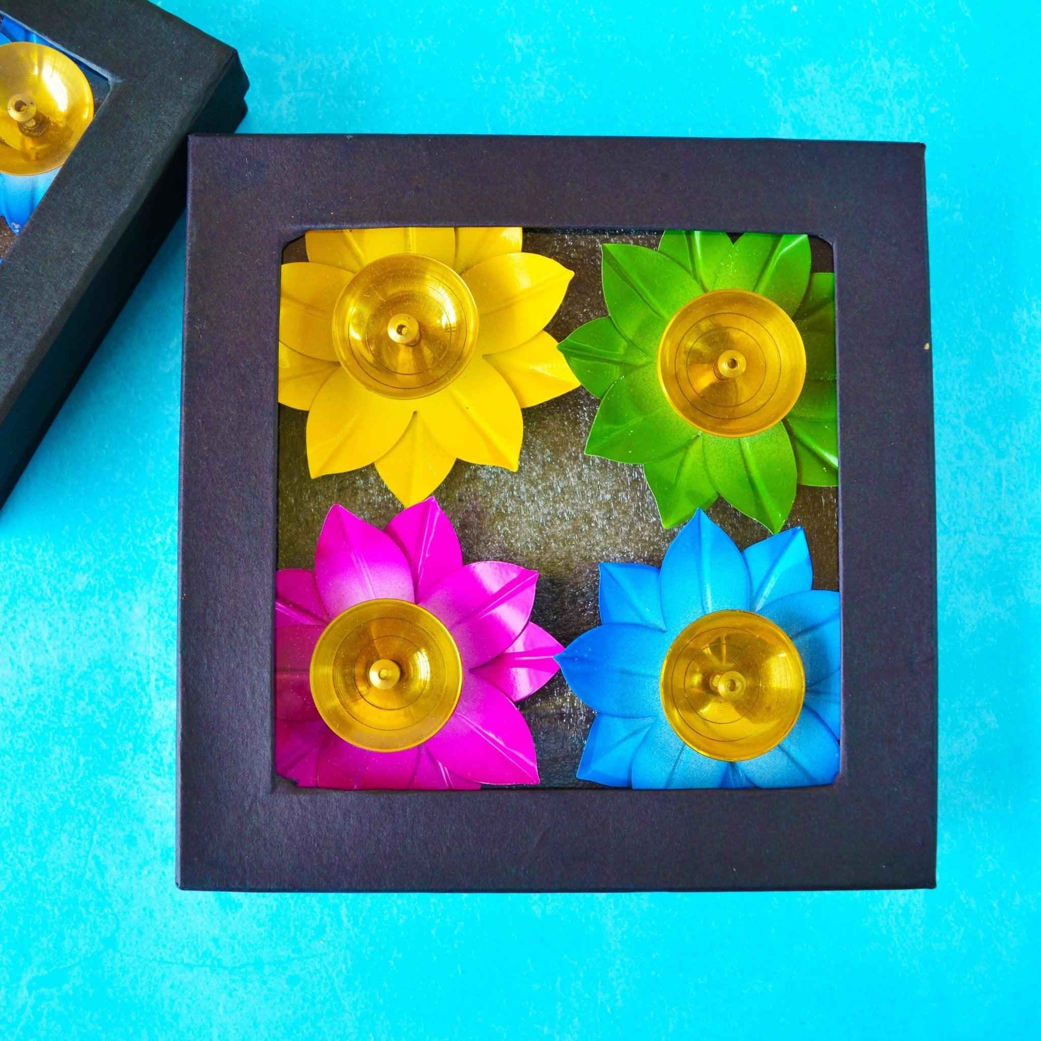 Brass Multicolor Diya