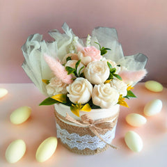 Scented Soy Wax Flower Round Bouquet available online at SweeDesi