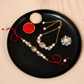 Bandhan Oval Stone Rakhi Set - SweeDesi