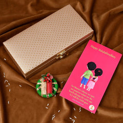 Bandhan Pearl Rakhi Set - SweeDesi