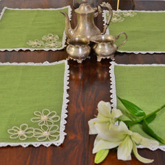 Jute Table Mat - Green available online at SweeDesi