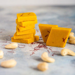 Kesar Kaju Katli - 400gm available online at SweeDesi
