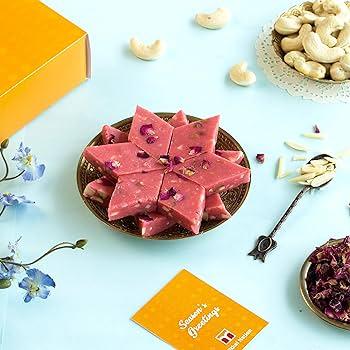 Rose Kaju Katli - 400gm available online at SweeDesi