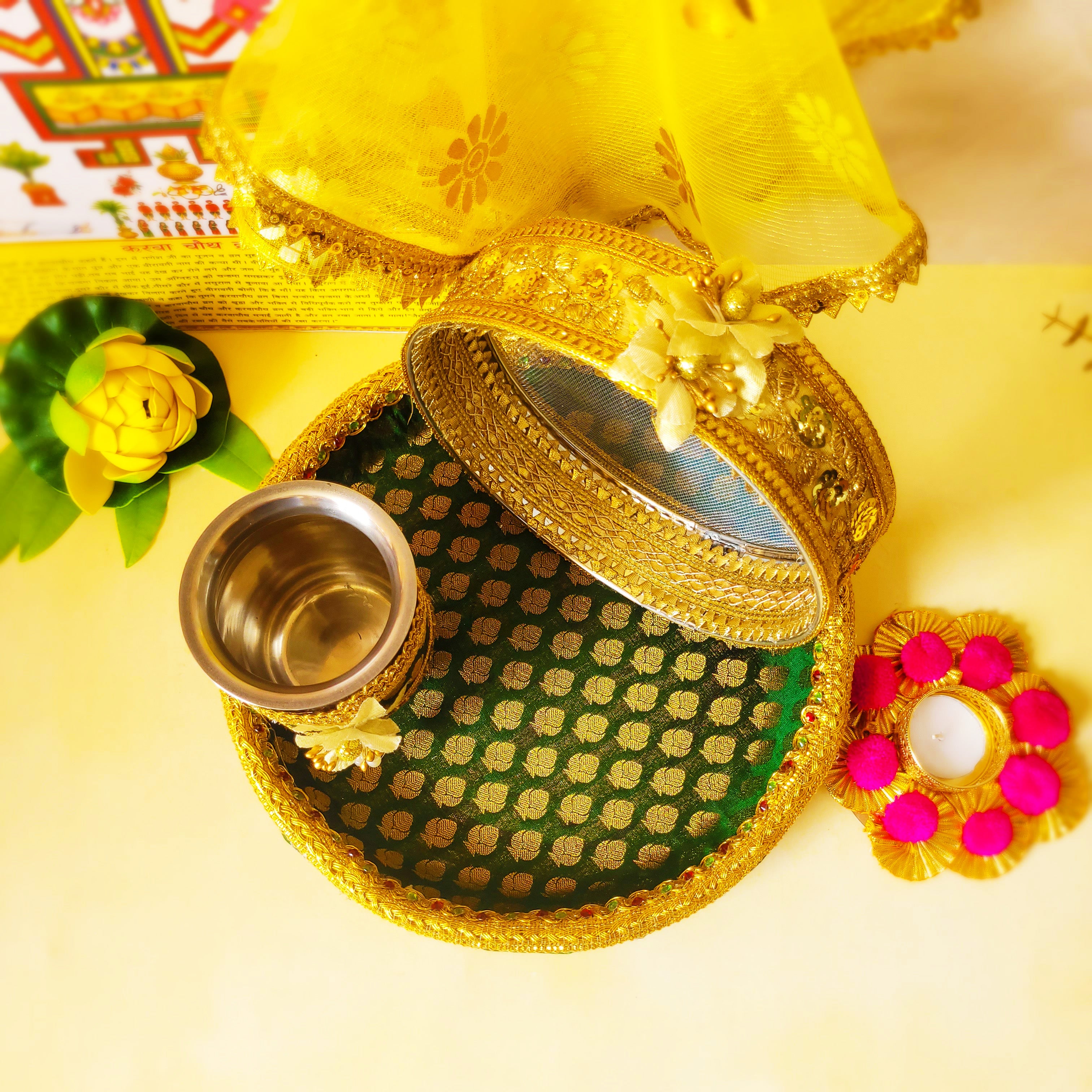 Karwa Chauth Green Set