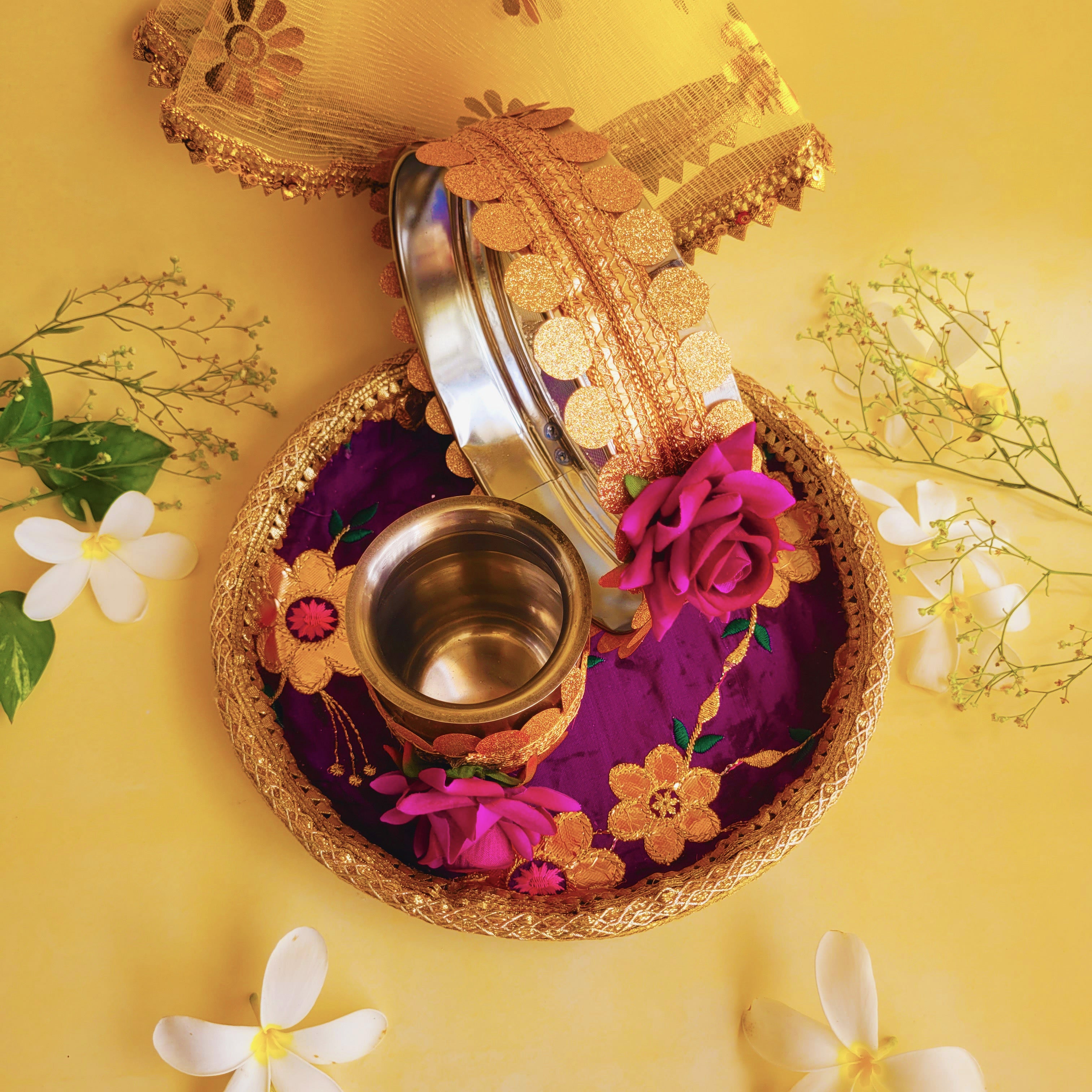 Karwa Chauth Purple Set