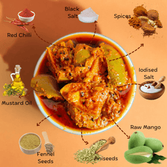    Kacha Aam Aachar available online at SweeDesi