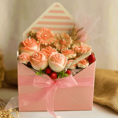    Scented Soy Wax Flower Envelope Bouquet available online at SweeDesi