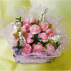    Scented Soy Wax Flower Square Bouquet available online at SweeDesi