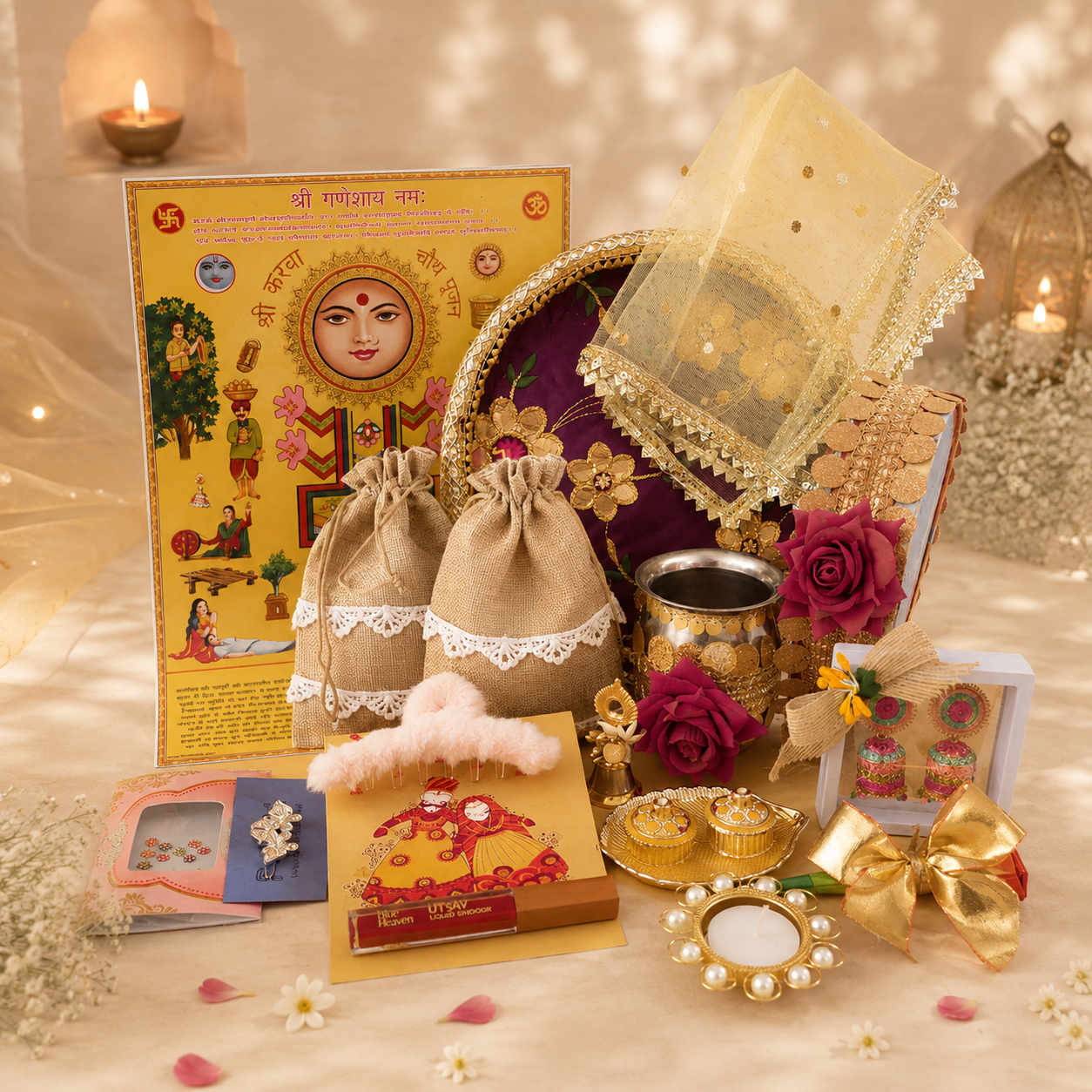 Karwa Chauth Shagun Hamper - SweeDesi
