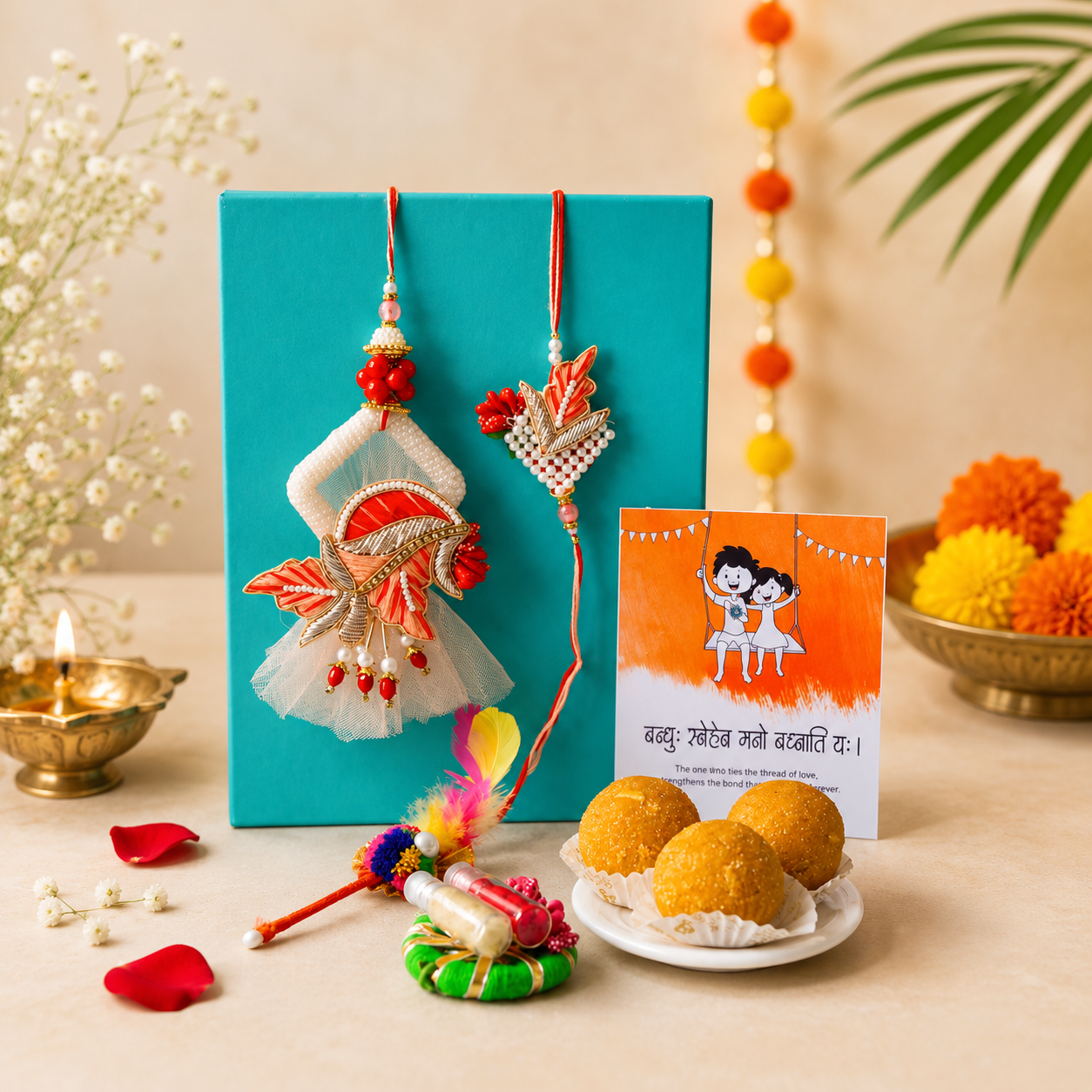 Bandhan Bhai-Bhabhi Rakhi Hamper 11 - SweeDesi