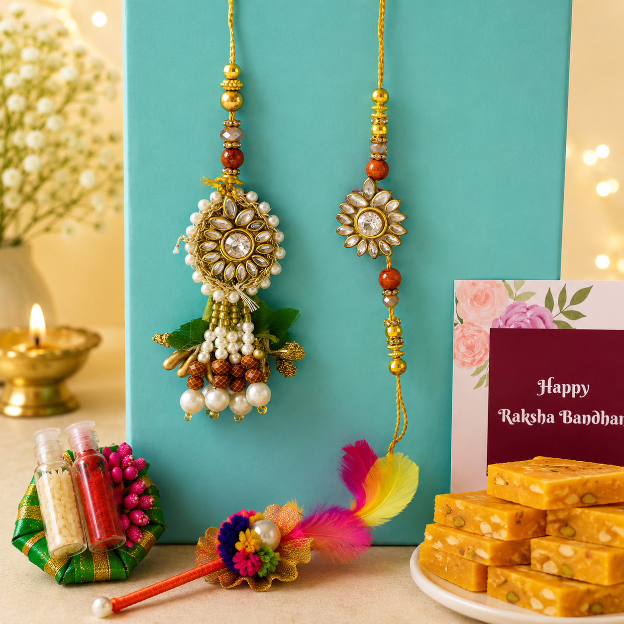 Bandhan Bhai-Bhabhi Rakhi Hamper 3 - SweeDesi