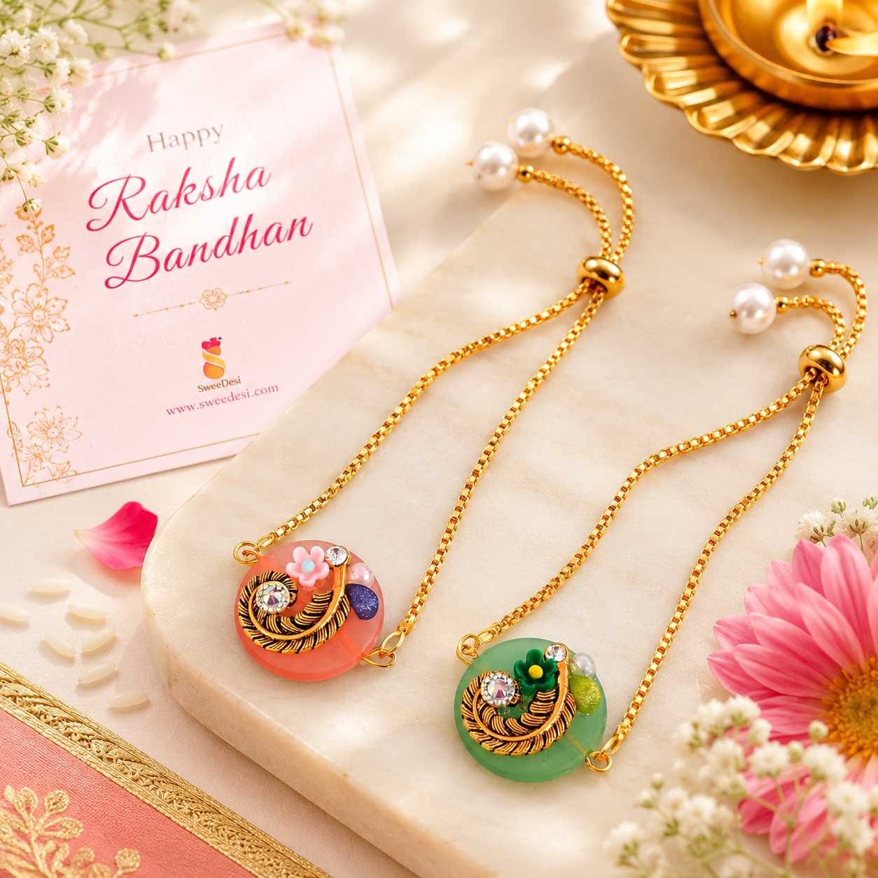 Bandhan Rakhi - Set of 3 - SweeDesi