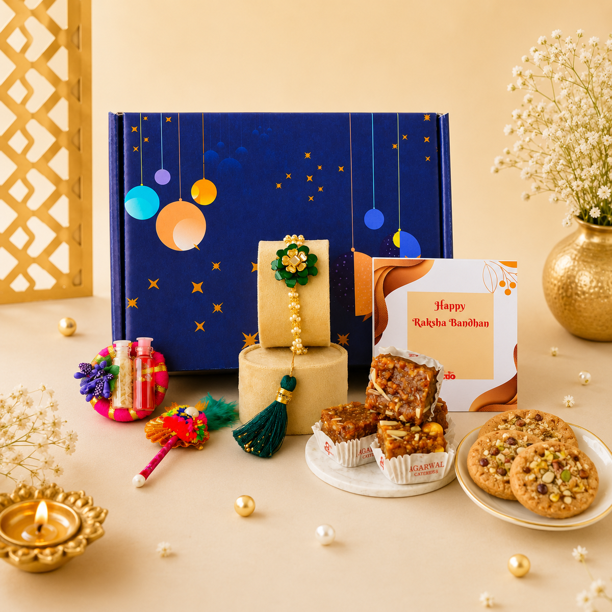 Bandhan Rakhi for Sister Hamper 19 - SweeDesi