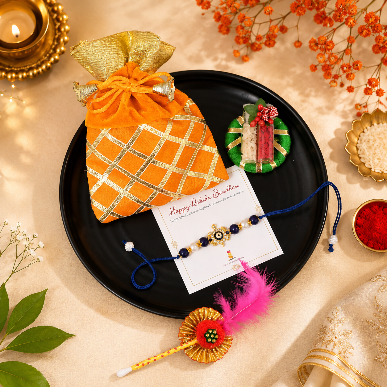 Evil Eye Turtle Rakhi - SweeDesi