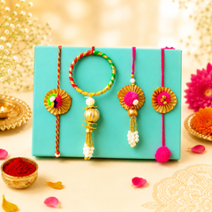Bandhan Gota Rakhi Set - SweeDesi