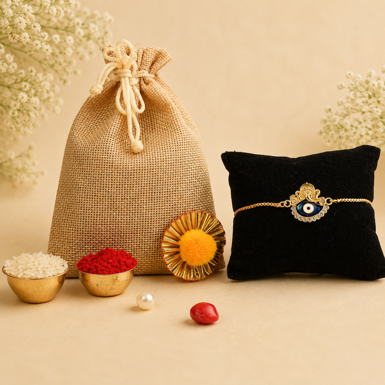 Evil Eye Ganesh Rakhi - SweeDesi