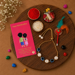 Bandhan Evil Eye Pearl Rakhi - SweeDesi