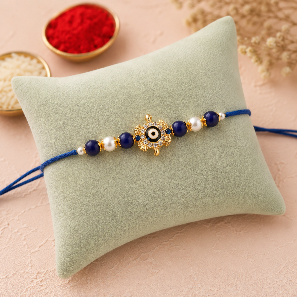 Evil Eye Turtle Rakhi - SweeDesi