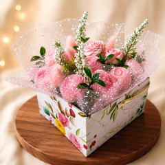 Scented Soy Wax Flower Square Bouquet - SweeDesi