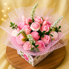 Scented Soy Wax Flower Square Bouquet - SweeDesi