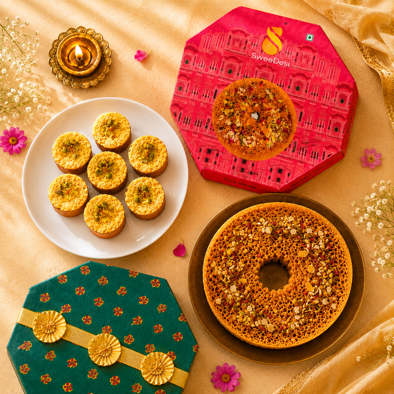 Gota Rang Ghewar Box - SweeDesi