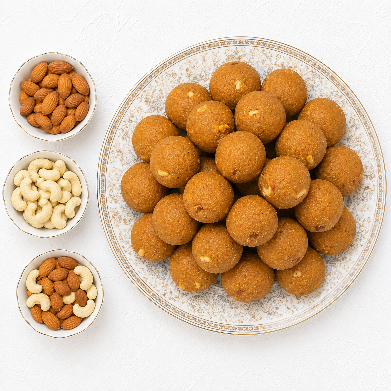 SugarFree Mewa Aata Laddu - 500gm - SweeDesi