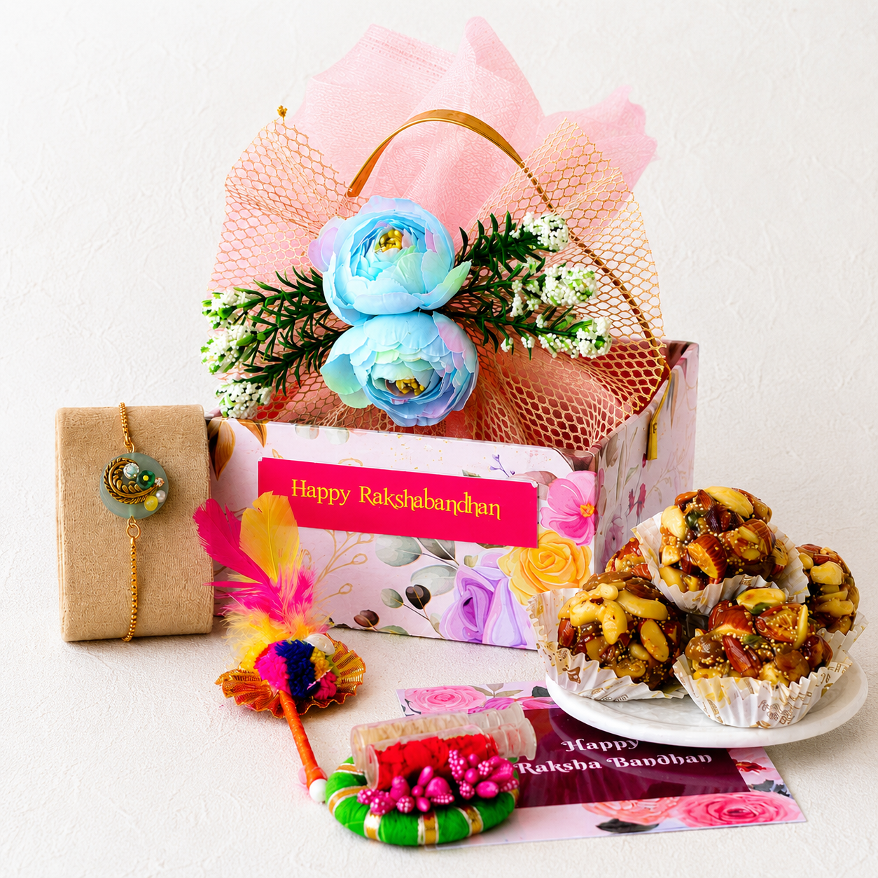 Bandhan Bhai Rakhi Basket - SweeDesi