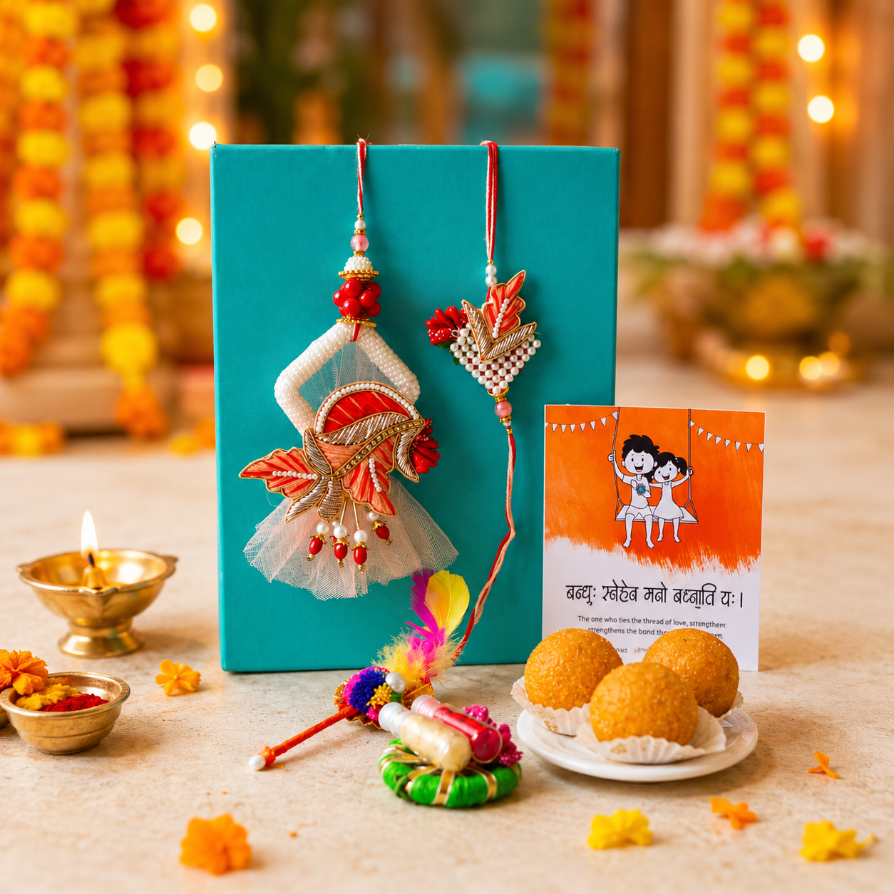 Bandhan Bhai-Bhabhi Rakhi Hamper 11 - SweeDesi