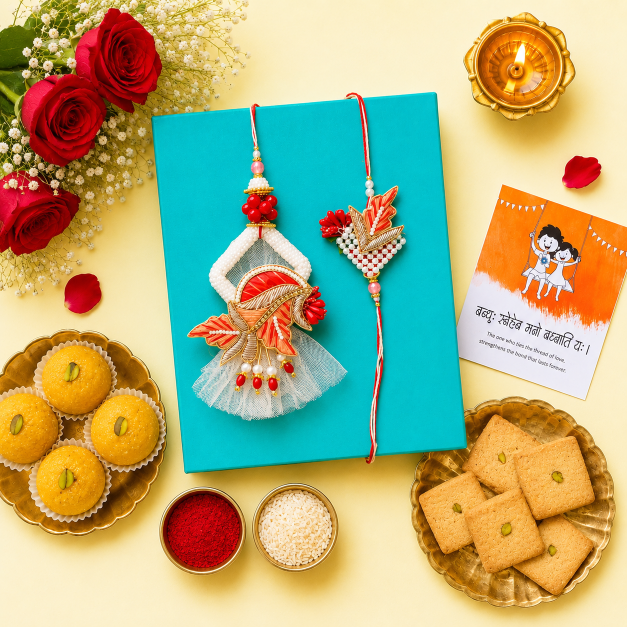 Bandhan Bhai-Bhabhi Rakhi Hamper 11 - SweeDesi