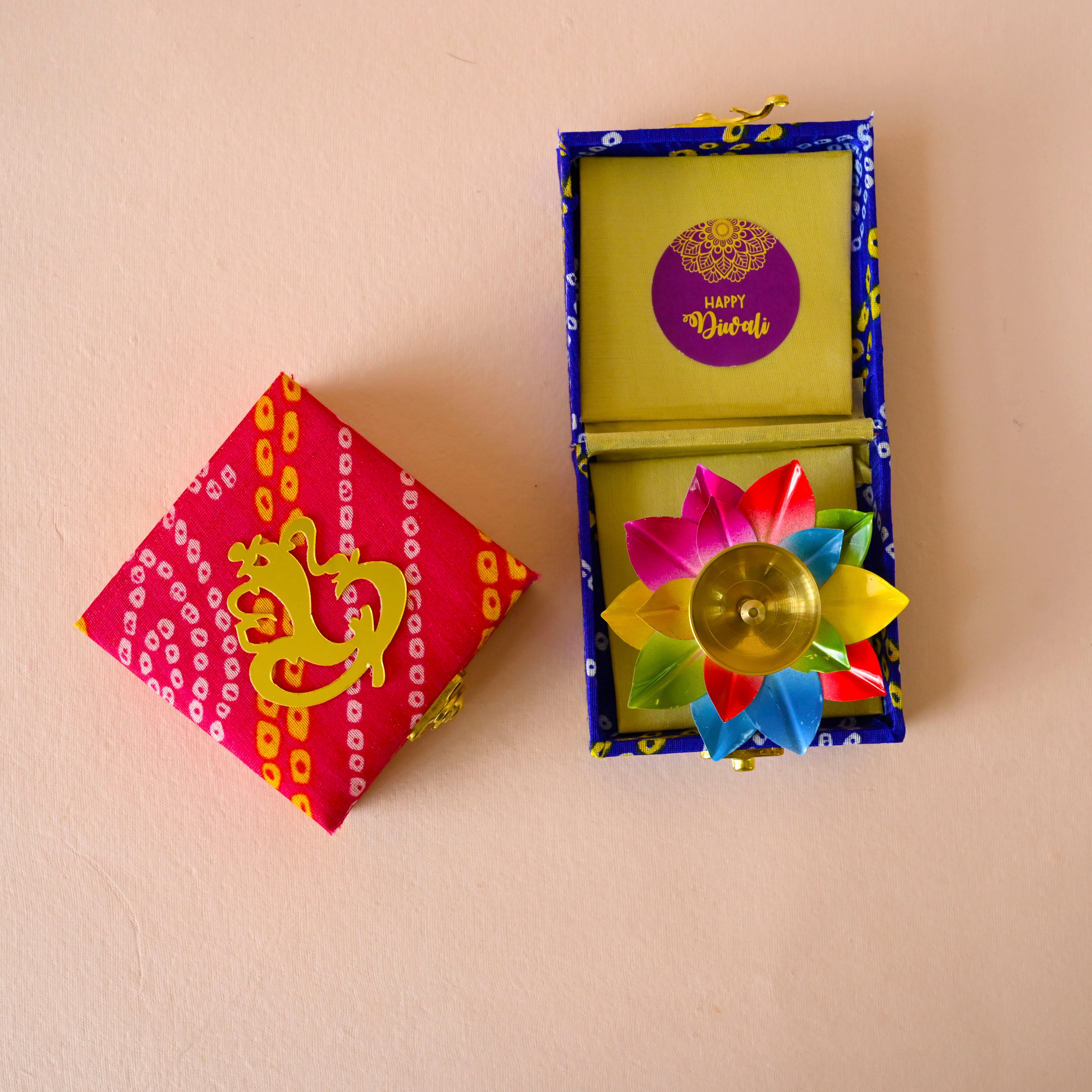 Festive Lotus Diya Box