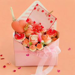    Scented Soy Wax Flower Envelope Bouquet available online at SweeDesi