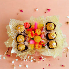    Chocolate Flower Bouquet Elegant available online at SweeDesi