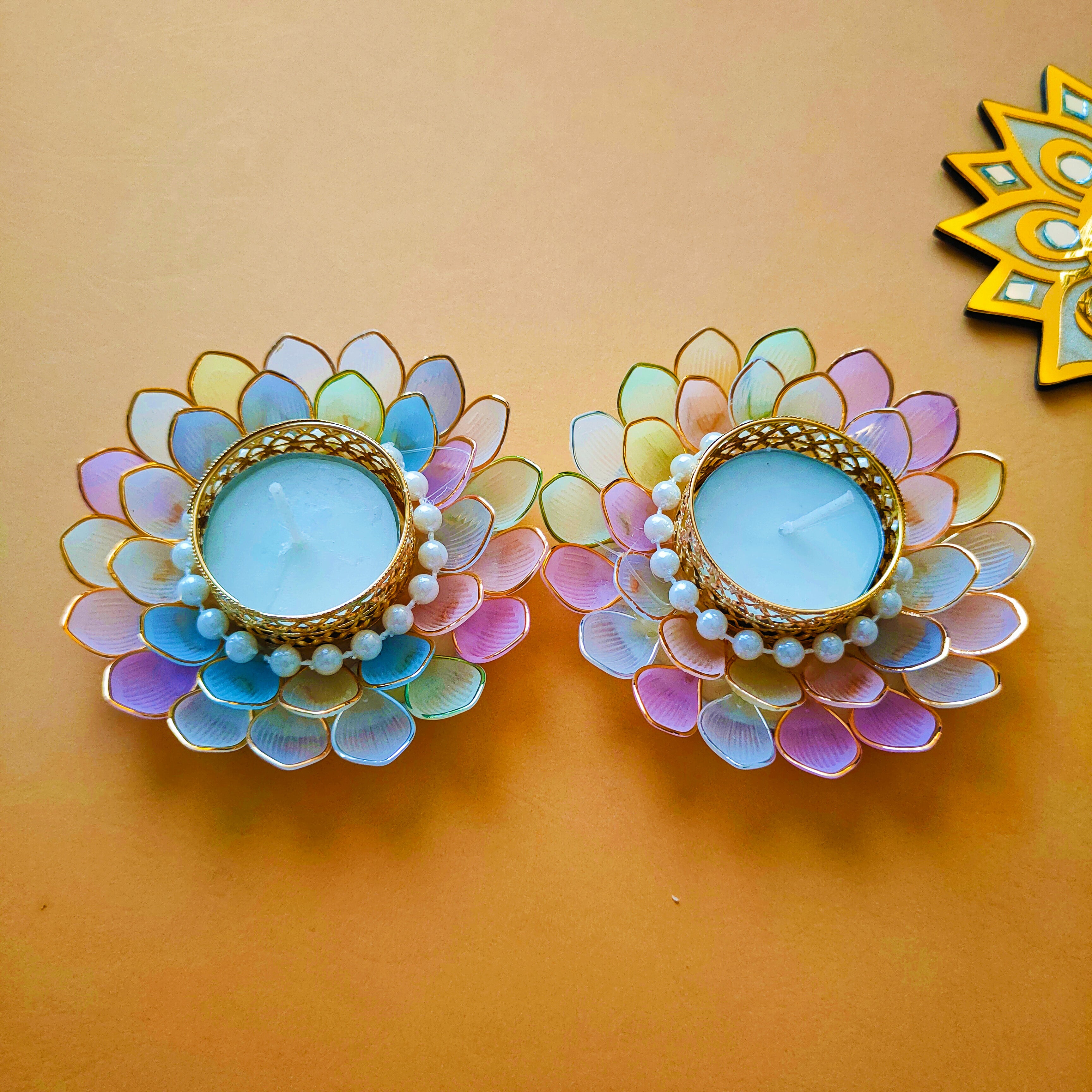 Petal Pearl Tea Light -Set of 2