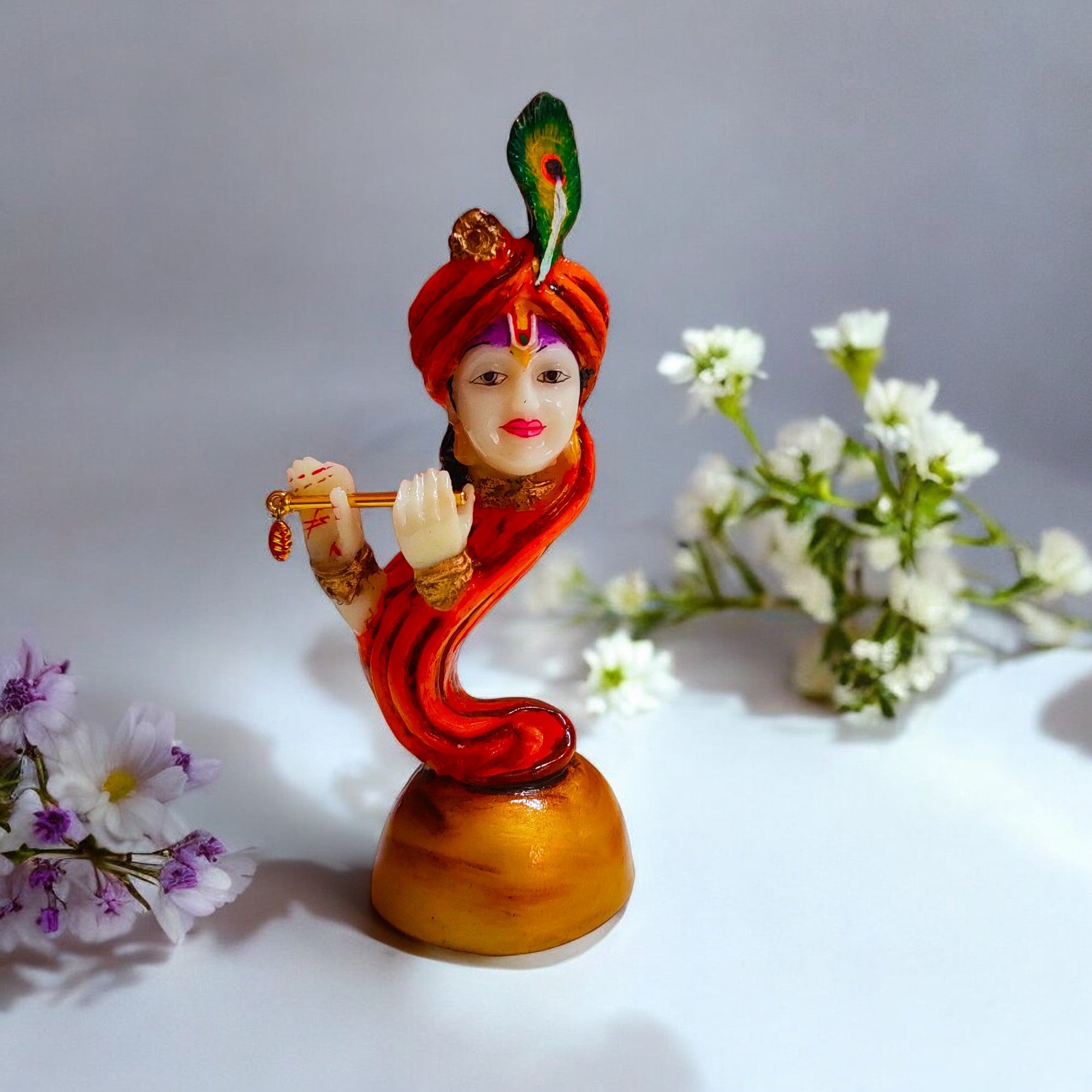 Krishna Marble Statue With Basuri - SweeDesi