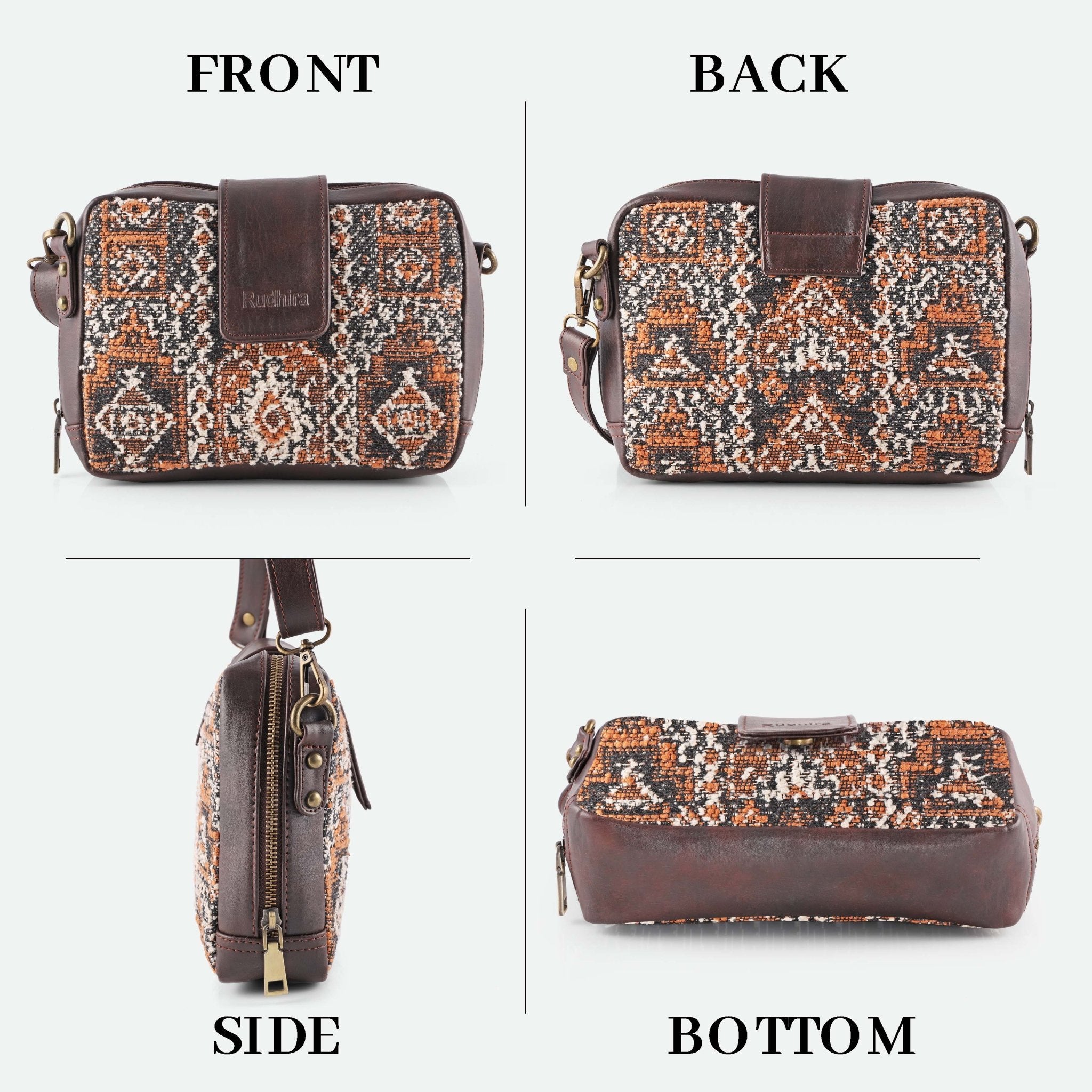 Damask Print Crossbody Bag - SweeDesi