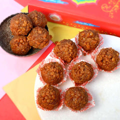    Doodh Laddu - 400gm available online at SweeDesi