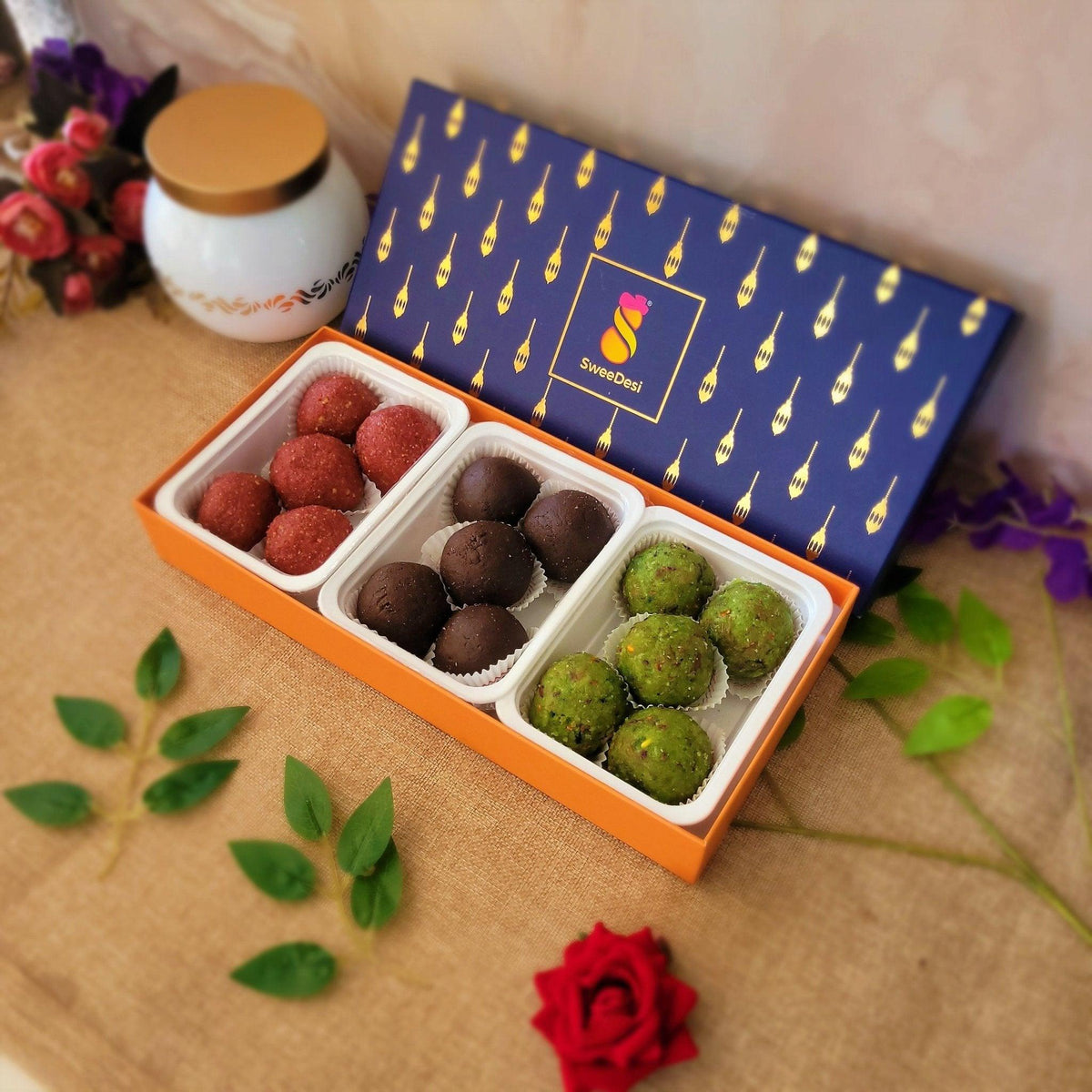    Fusion Laddu Box - 750gm available online at SweeDesi