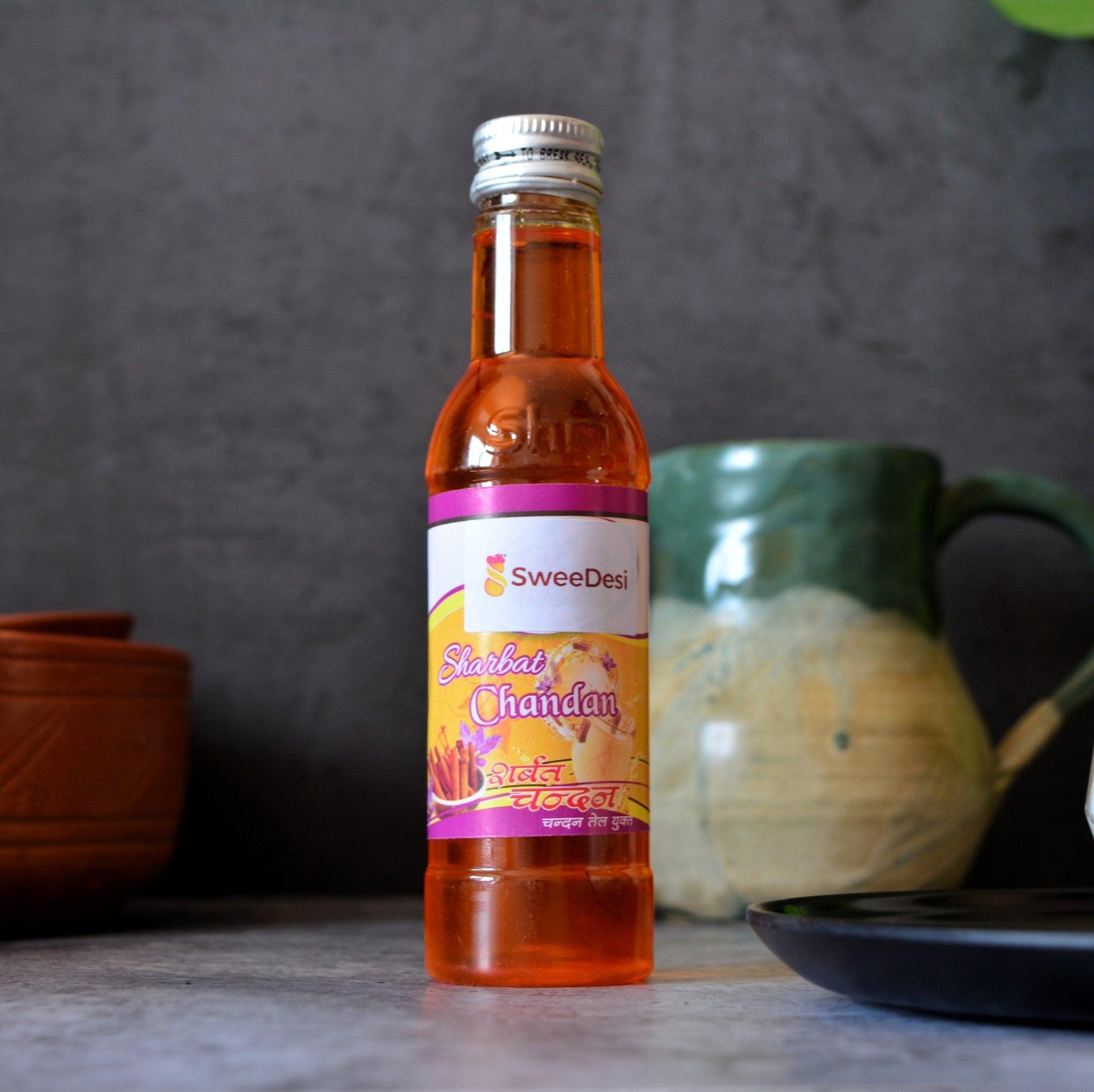    Kesar Chandan Sharbat available online at SweeDesi