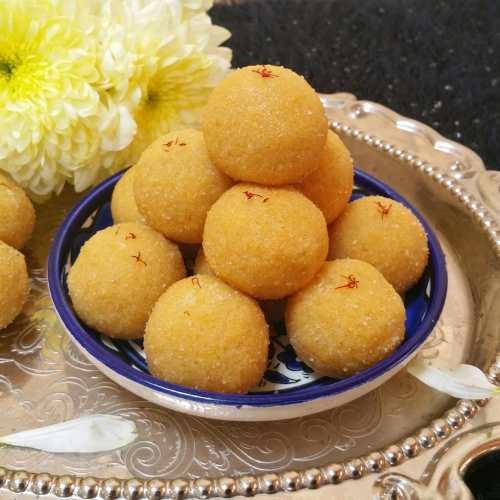    Moong Laddu - 500gm available online at SweeDesi