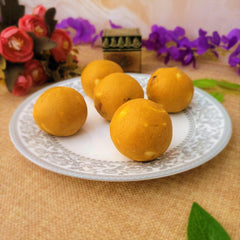    Sugar Free Besan Dry Fruit Laddu - 500gm available online at SweeDesi