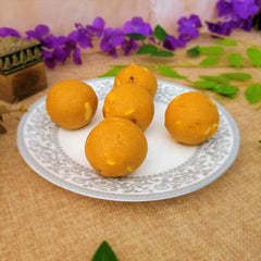    Sugar Free Besan Dry Fruit Laddu - 500gm available online at SweeDesi